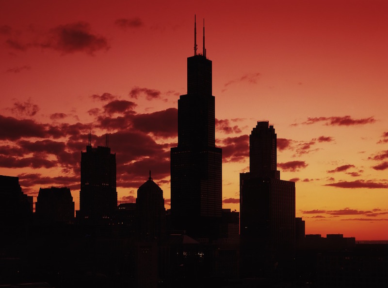 The Willis Tower at sundown