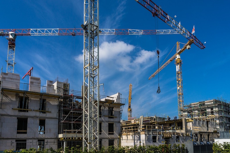 Cranes on a construction site