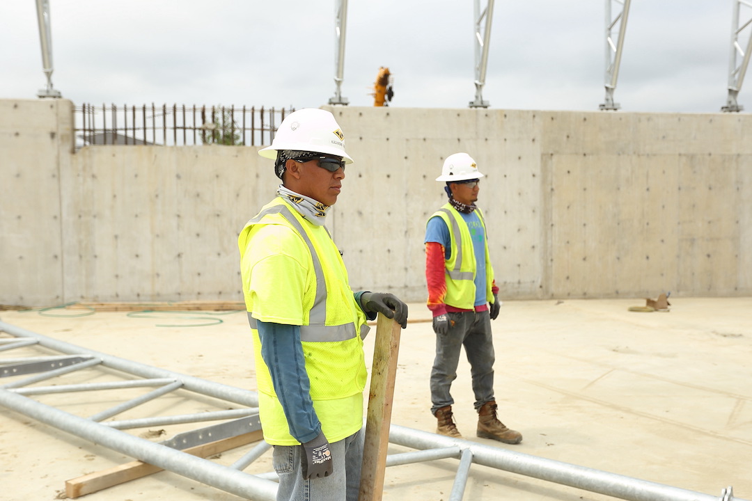 Professionals on a construction site