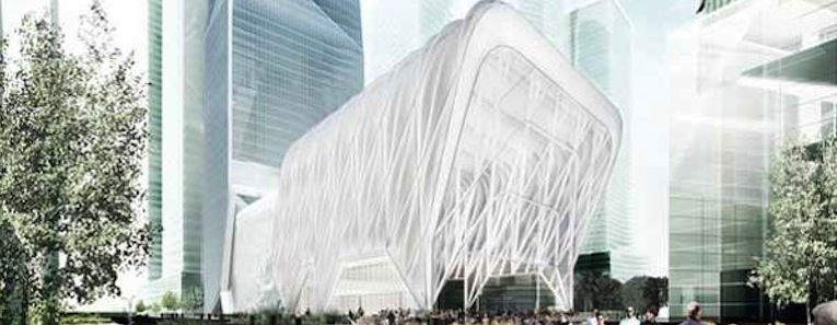 A movable shell would create temporary exhibition/performance space for NYC.