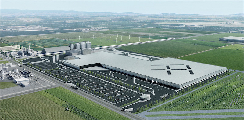 Faraday Future's hanford EV facility