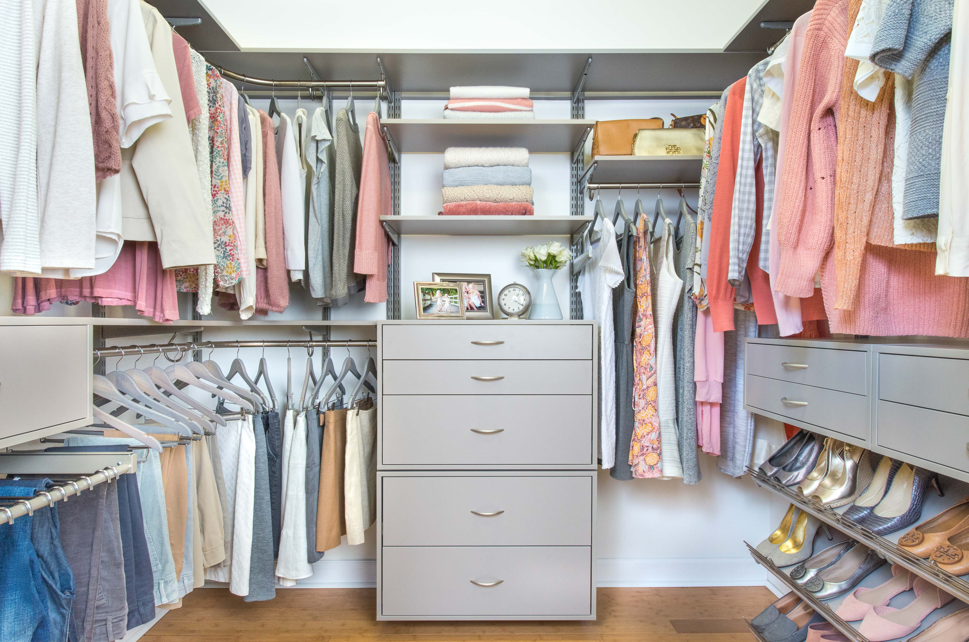 Freedom Rail Century Gray closet system from Organized Living