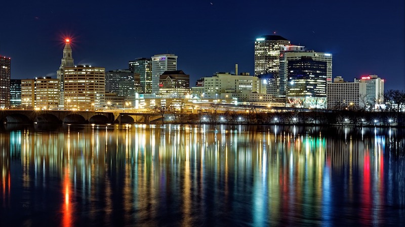 Hartford at night