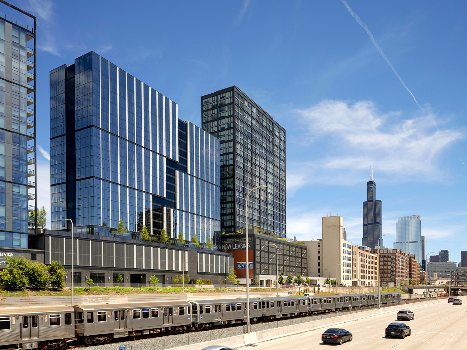 Chicago's 19-story Coppia luxury multifamily features geometric figures on the façade Photo © Eric Laignel, courtesy Goettsch Partners