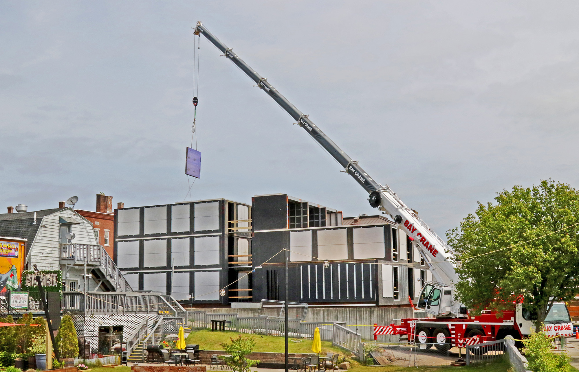 Prefab 30-unit apartment complex under construction