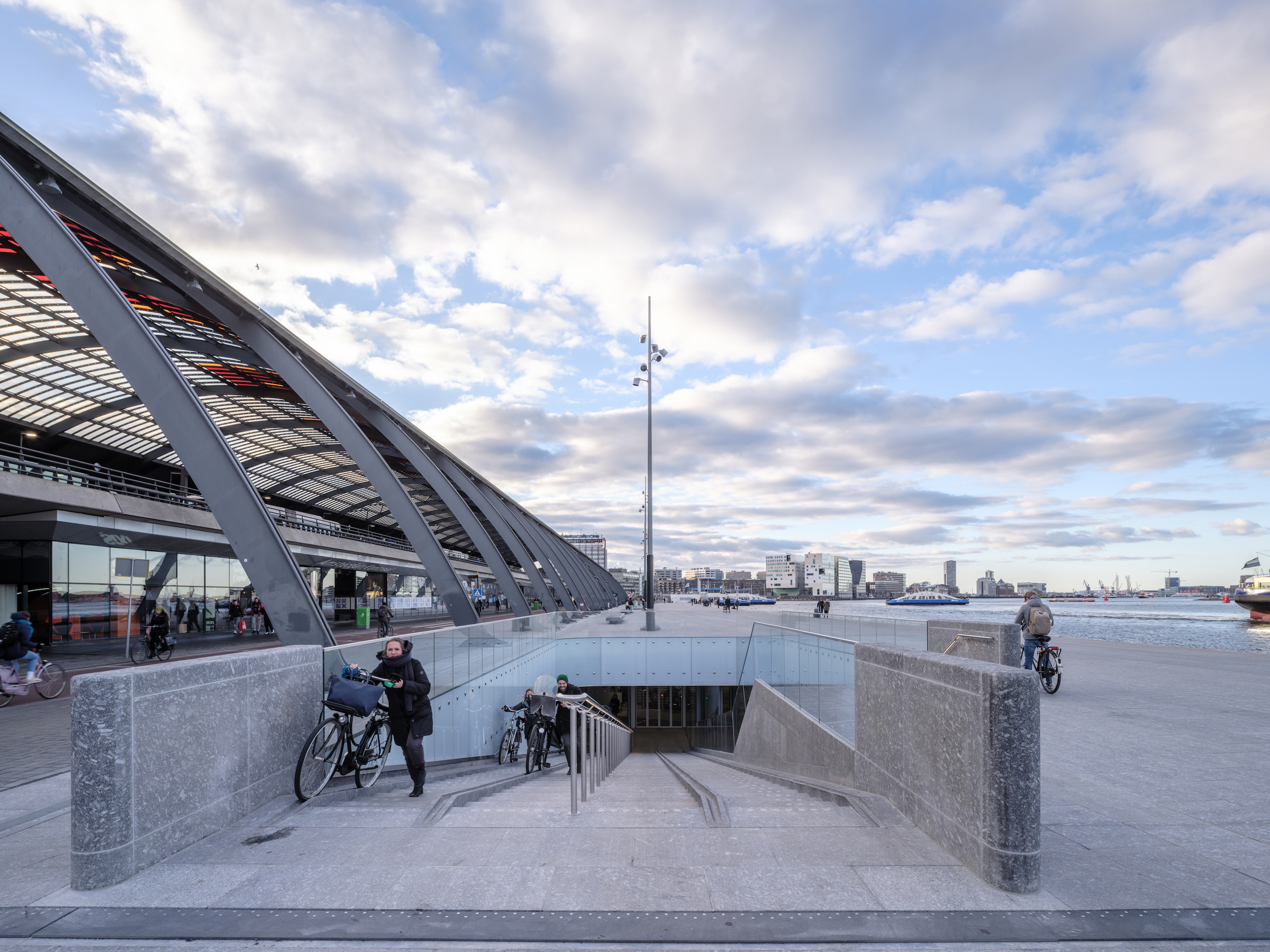 Amsterdam underwater bicycle parking facility, IJboulevard, Photo ©Ossip