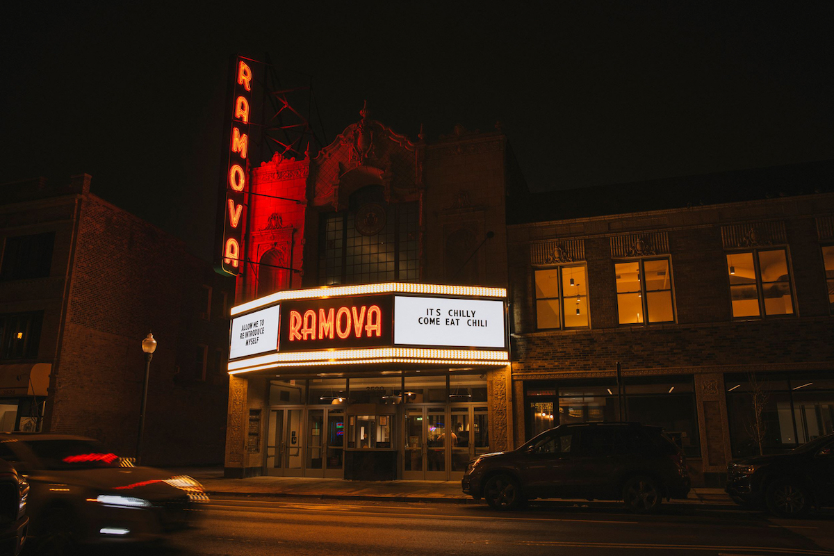 Restored Marquee of Ramova Theatre, Chicago