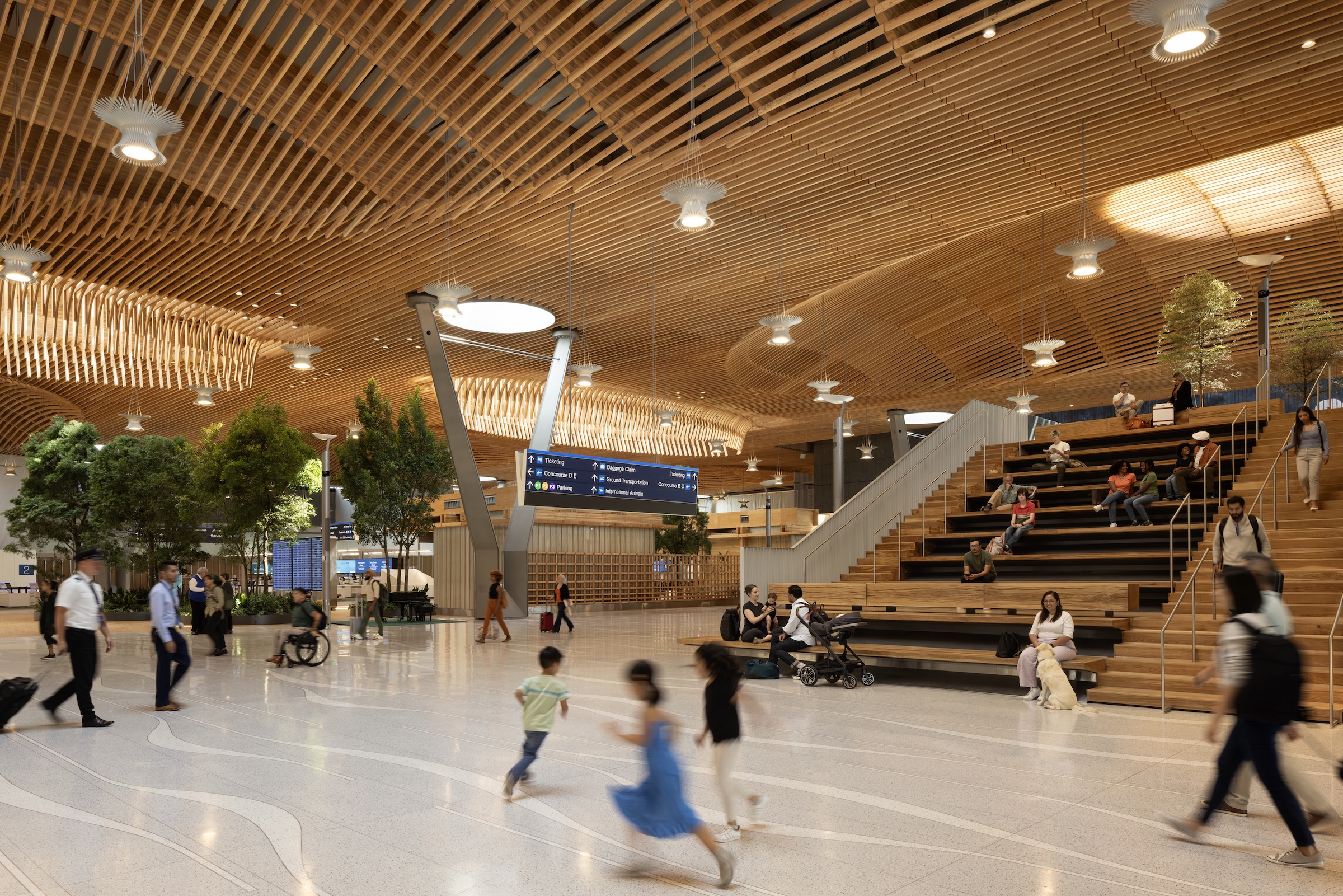 Portland opens $2 billion mass timber expansion and renovation to its international airport. Photo: Ema Peter, courtesy ZGF