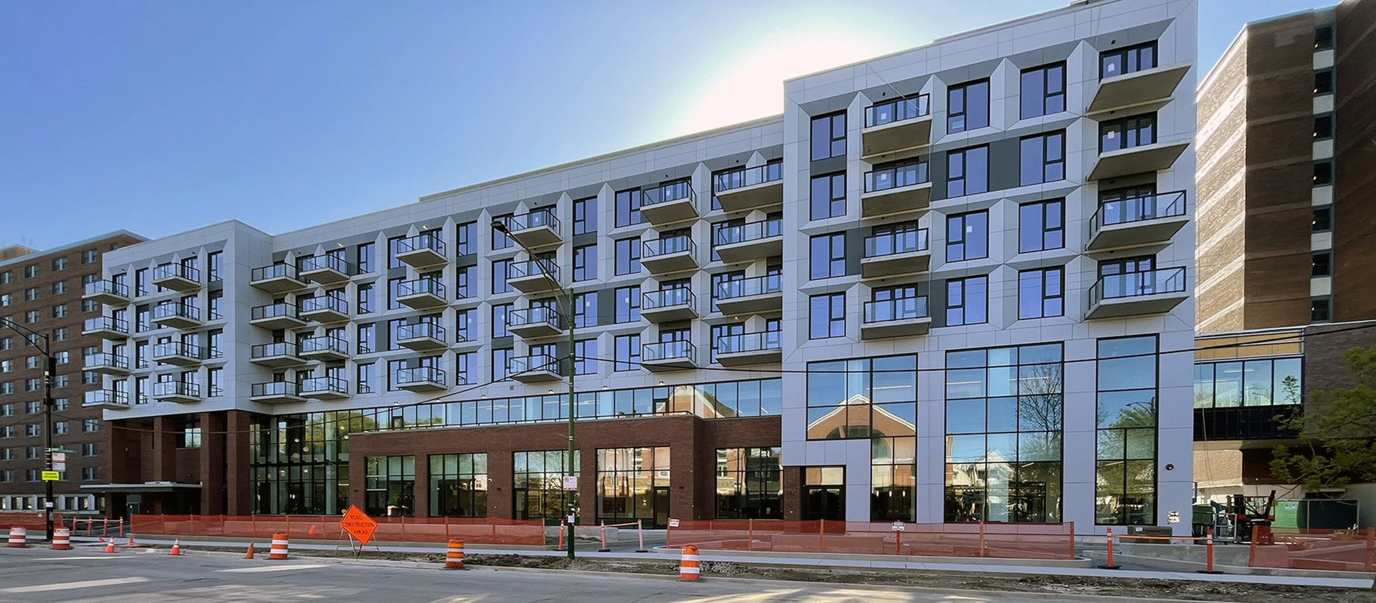 Spurlock Sampson Apartments affordable housing near completion in Chicago