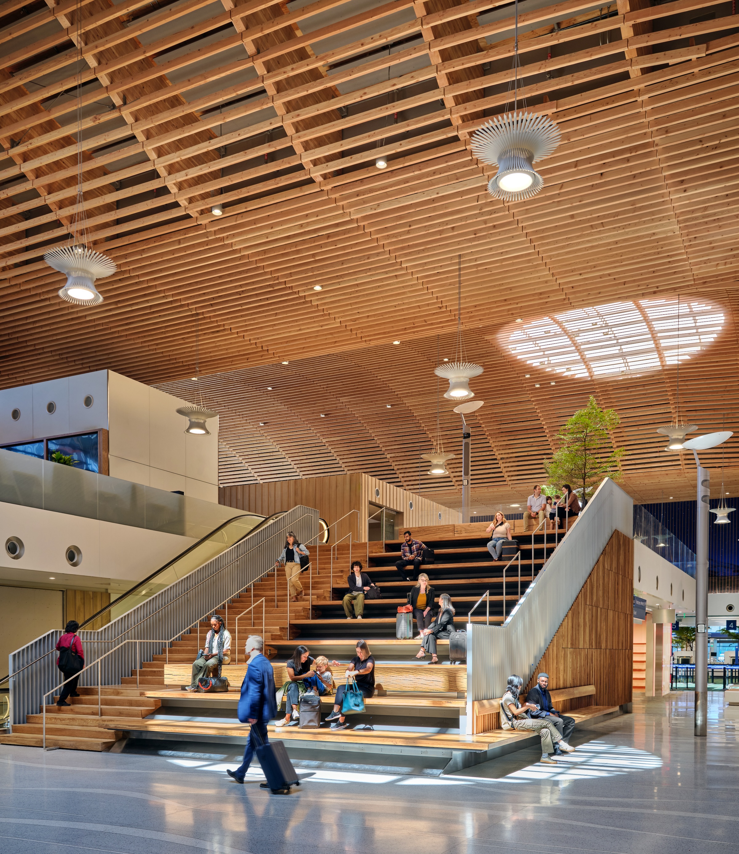 Portland opens $2 billion mass timber expansion and renovation to its international airport   