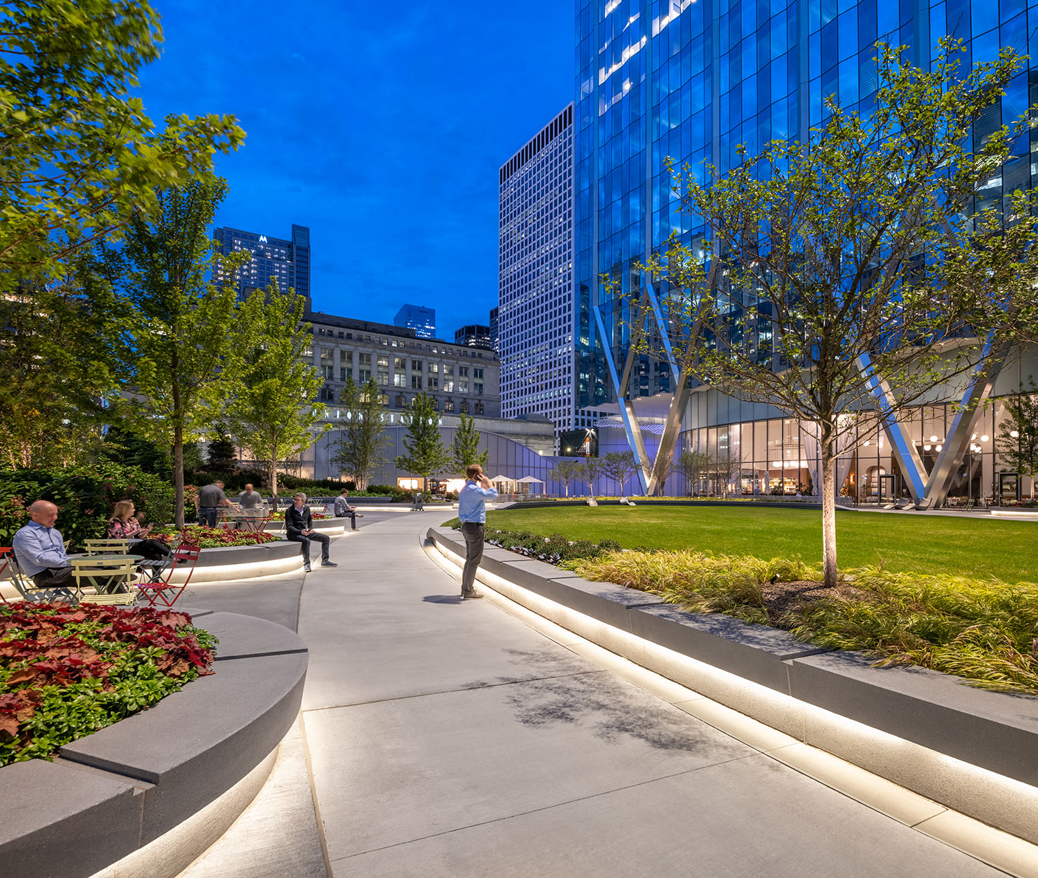 The park at dusk looking northeast. Photo: Nick Ulivieri Photography