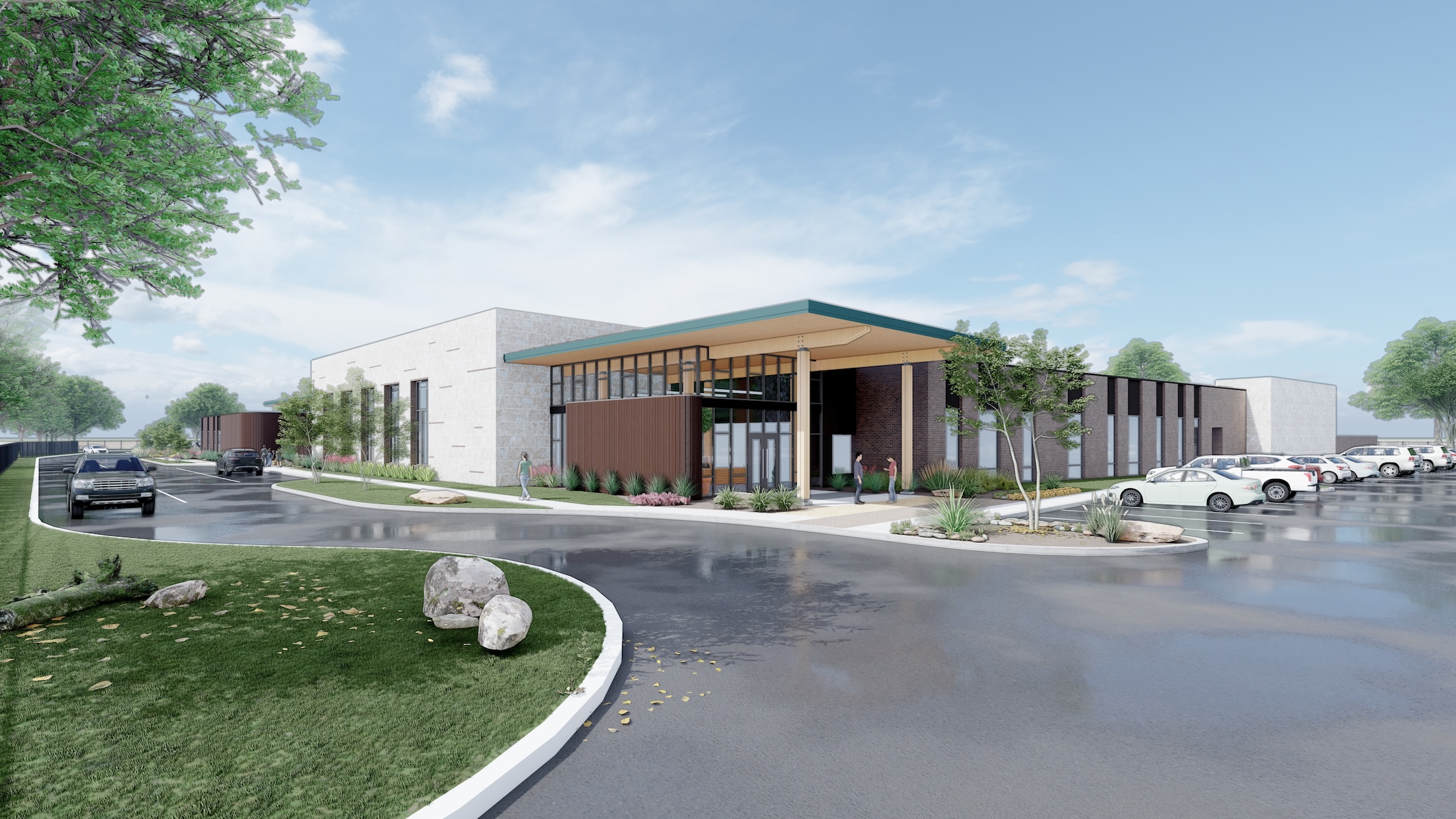 San Antonio's Pre-K 4 SA school will provide early childhood education to a traditionally under-resourced region. Rendering courtesy Pfluger Architects