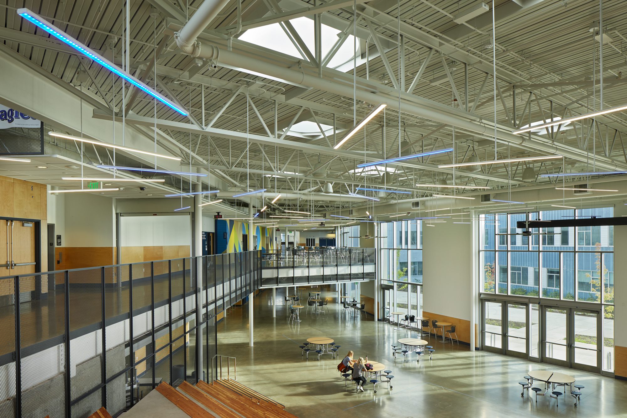 High school interior open space