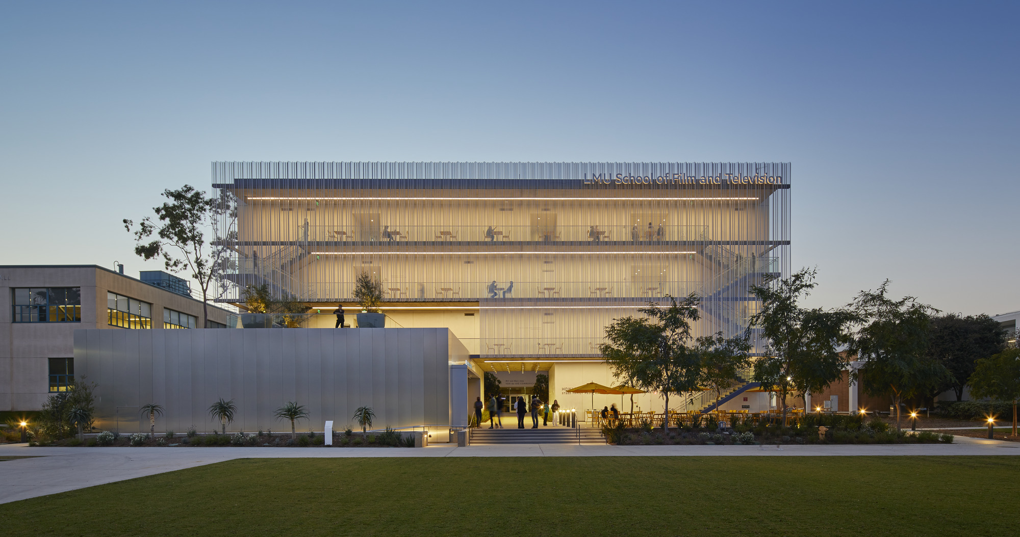 The Howard B. Fitzpatrick Pavilion is the new home of the undergraduate School of Film and Television. Photo: © SOM | Dave Burk