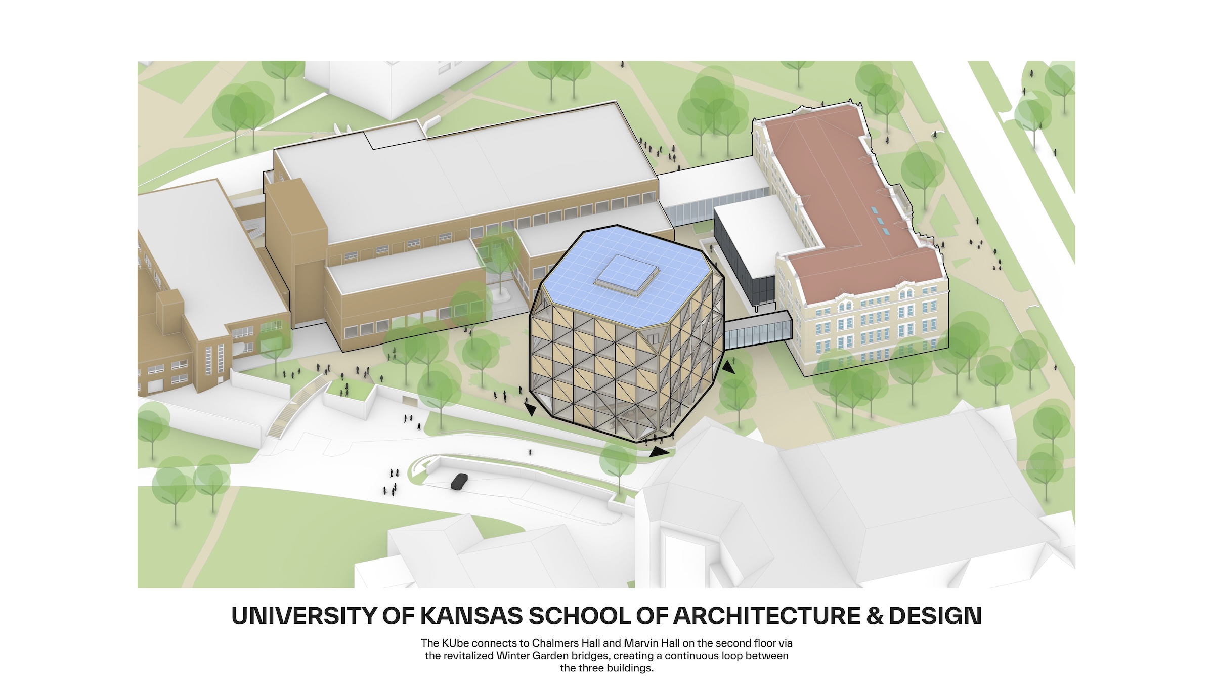 BIG designs mass timber Makers’ KUbe for the University of Kansas School of Architecture & Design