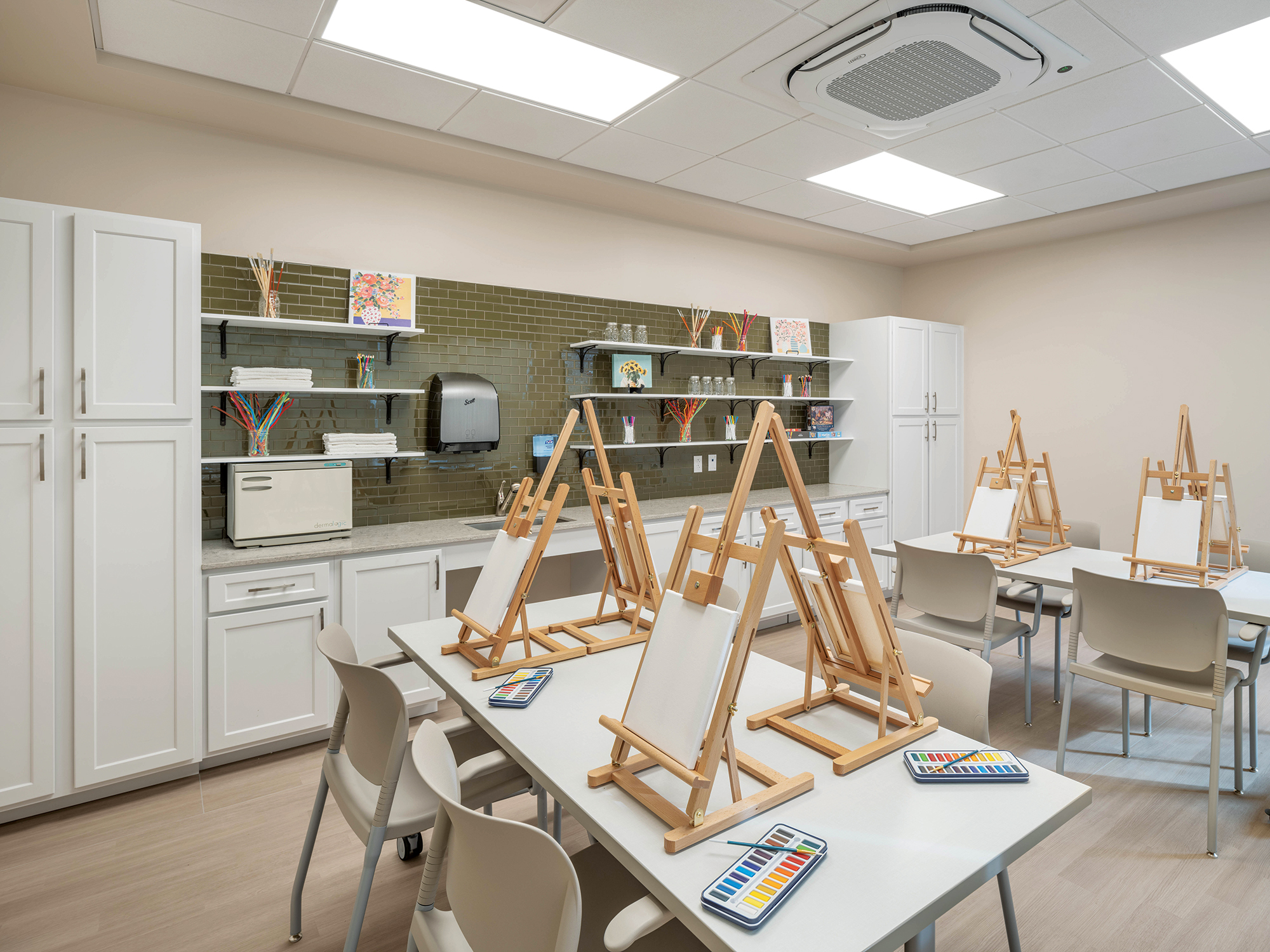 Art studio at senior living community