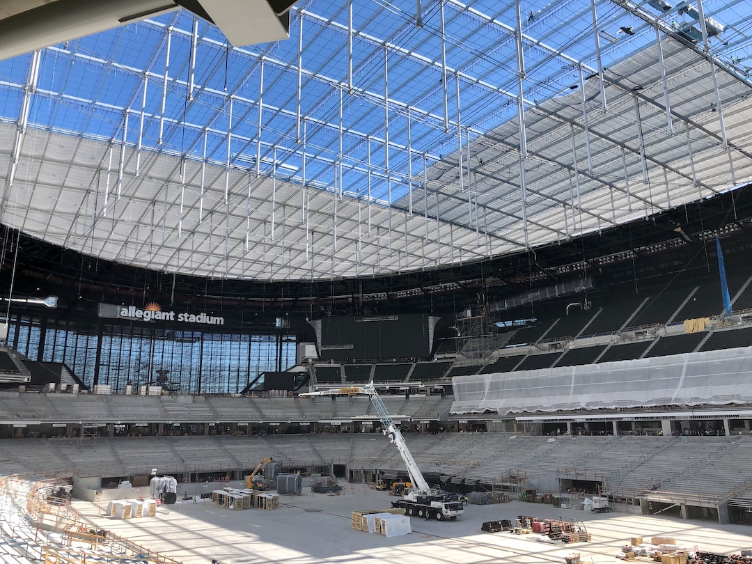 Allegiant Stadium under construction