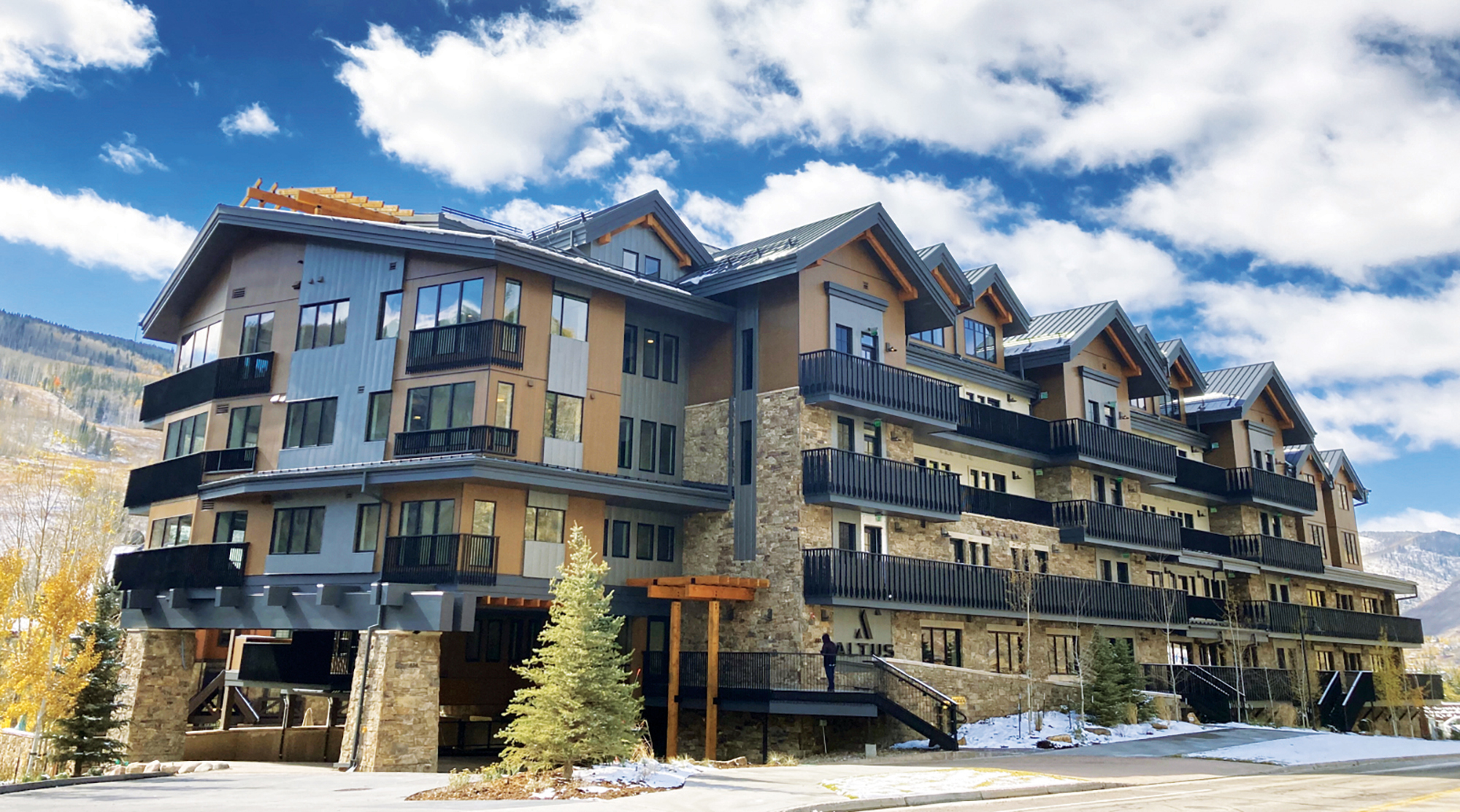 Roofing system preventing ice jams in Colorado development