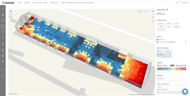 Daylight mapping for new office