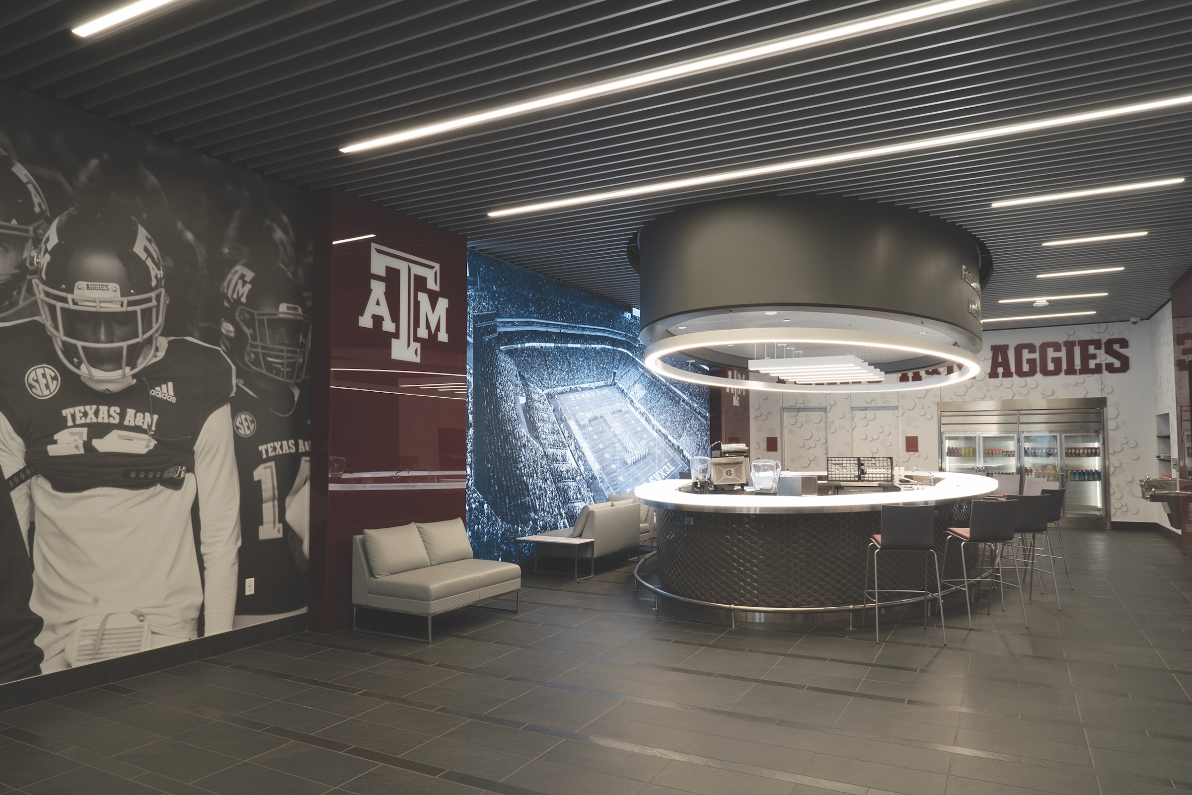 Pictured: Texas A&M University’s remodel of its Davis Center Nutrition Station. Photo courtesy PBK