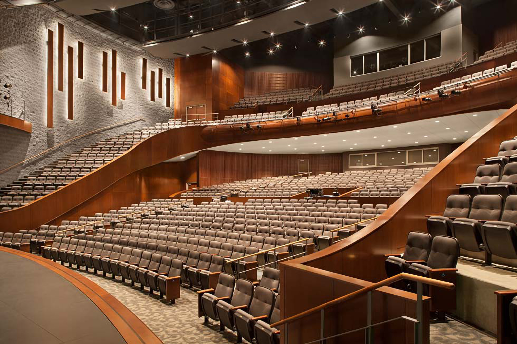 Theater with seating for people in wheelchairs