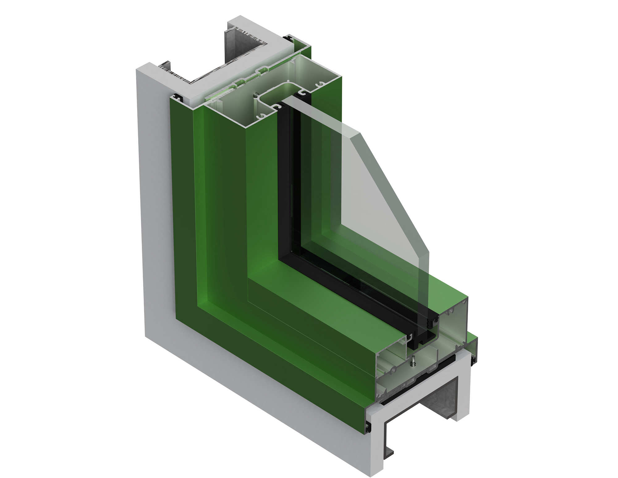 Tubelite Interior Flush Glaze Framing system