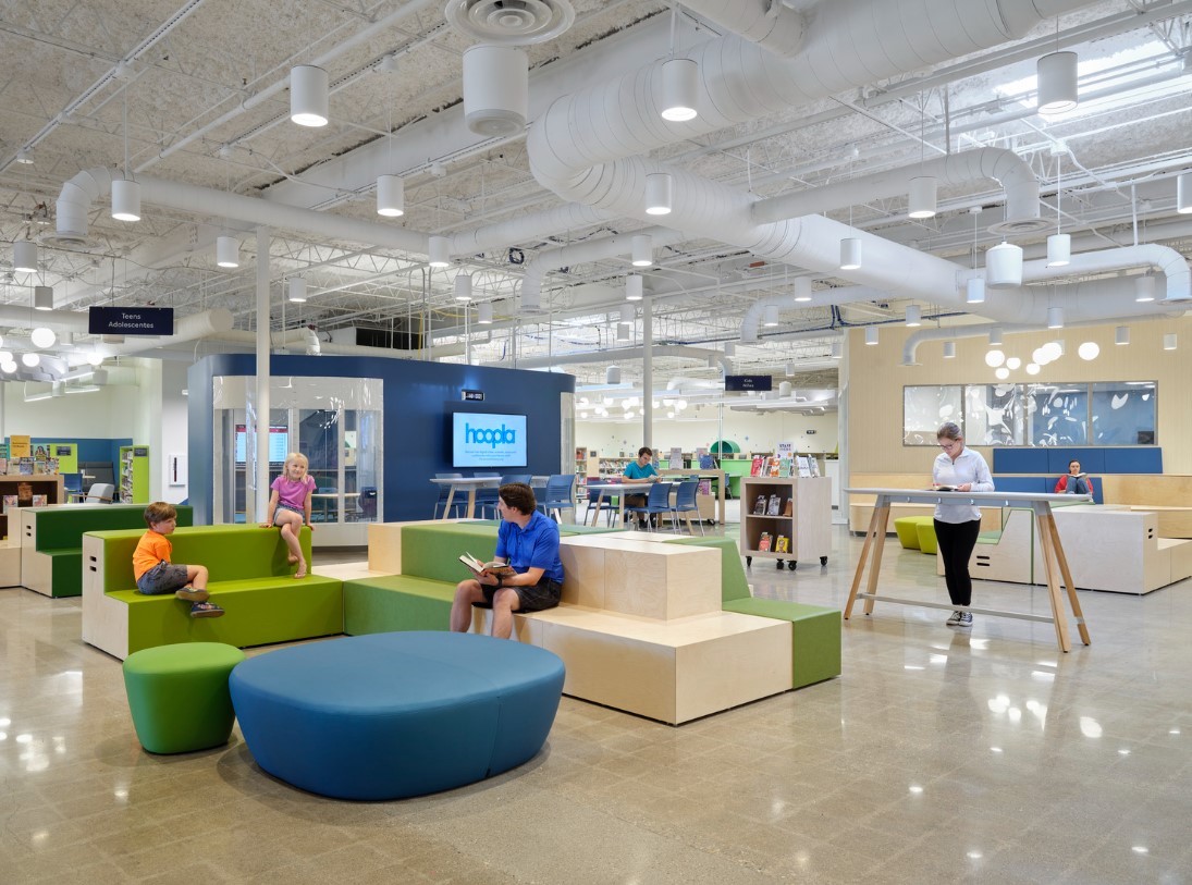 Abandoned TJ Maxx converted into Cincinnati & Hamilton County Public Library, GBBN architects