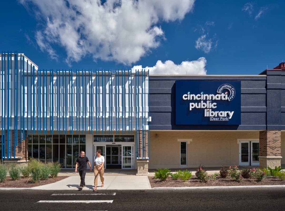 Abandoned TJ Maxx converted into Cincinnati & Hamilton County Public Library, GBBN architects