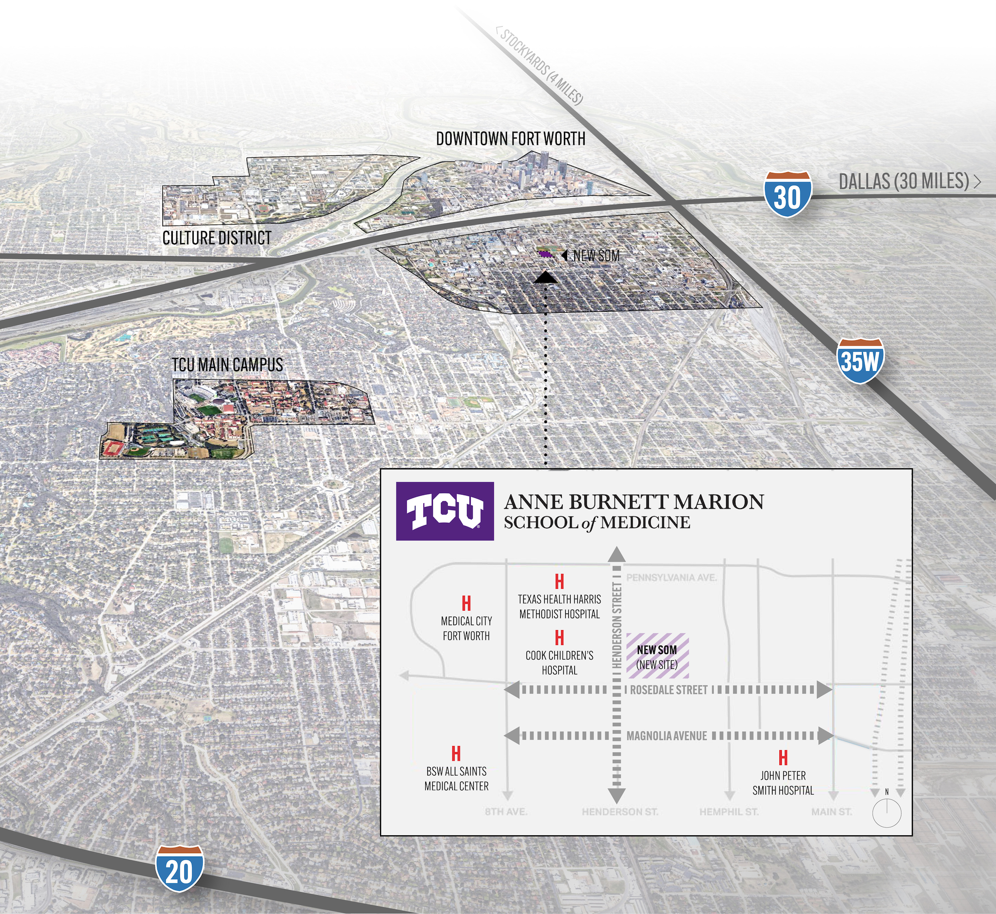 CO Architects_TCU-Burnett SOM_Aerial Proximity Map_courtesy-TCU.jpg