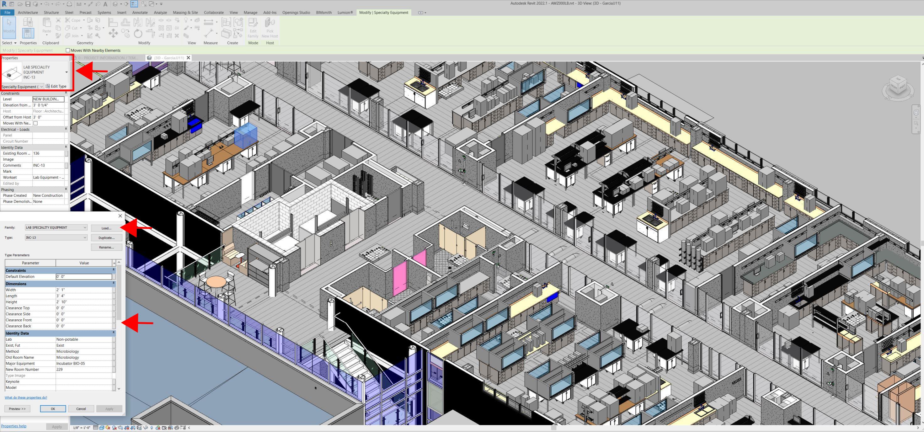 Pictured: LIDAR scanning process at the Hampton Roads Sanitation District (top). HRSD’s model in Autodesk Revit (above). Photo courtesy CDM Smith