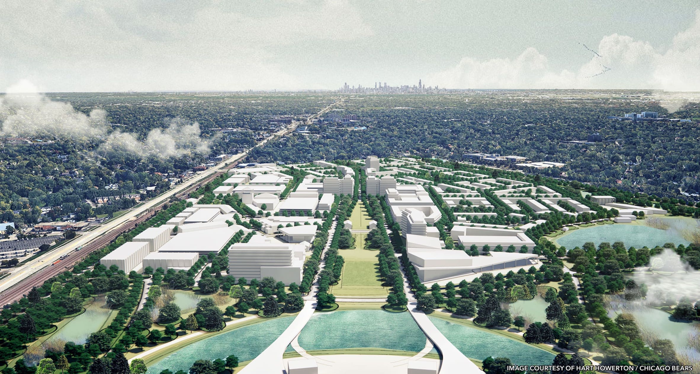 Chicago Bears stadium master plan arlington heights 2