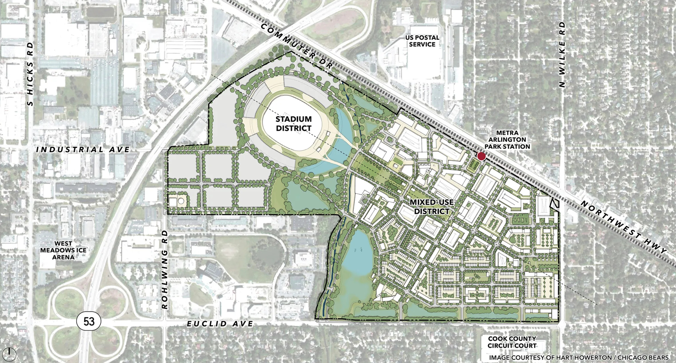 Chicago Bears stadium master plan arlington heights 3 copy