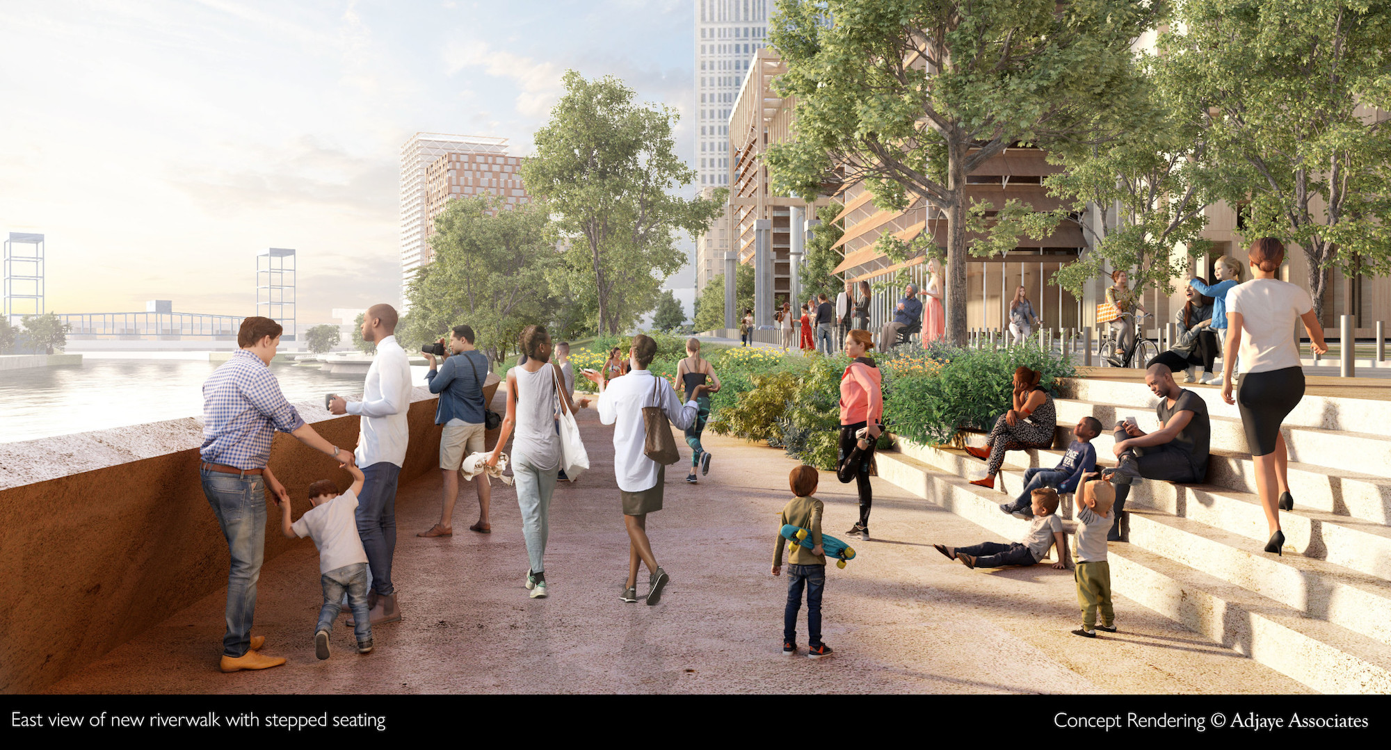 Cuyahoga Riverfront Master Plan Cleveland Rendering courtesy Bedrock