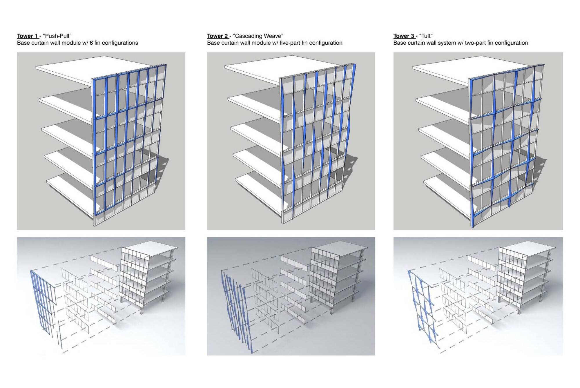 Tower facade drawings