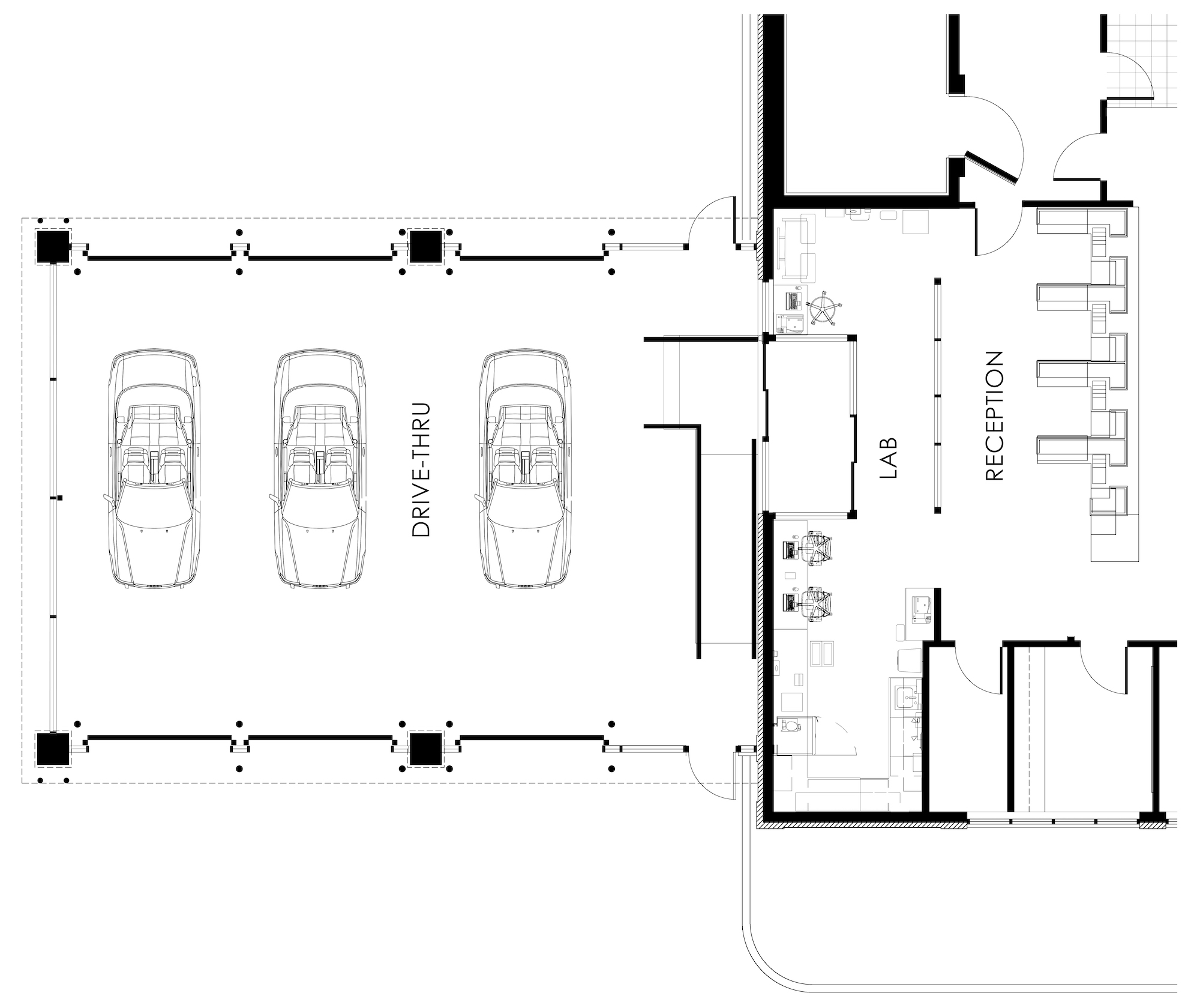 Floor plan Health group Edward-Elmhurst Health converts bank building to drive-thru clinic