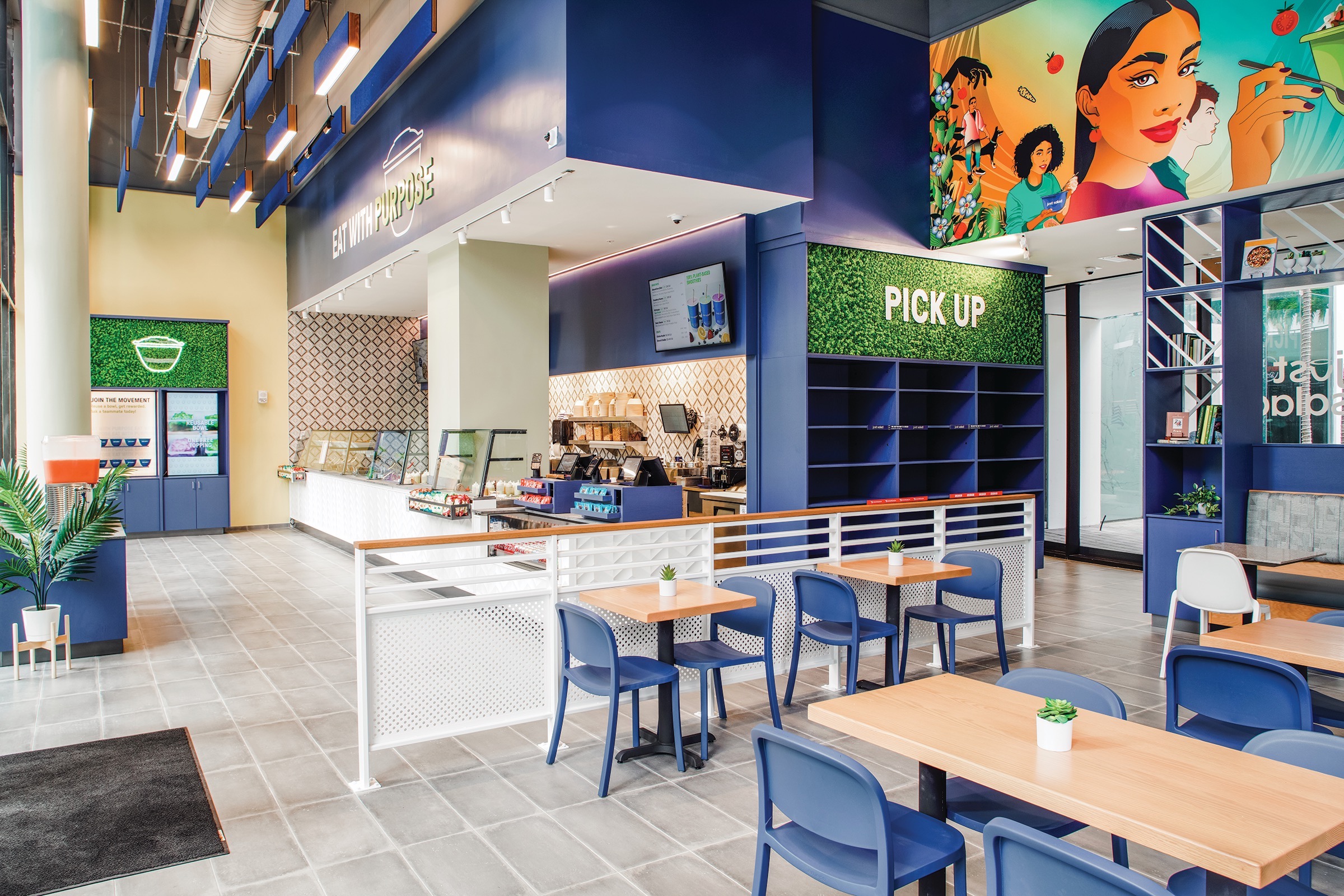 Last January, the Just Salad chain opened a 2,114-sf location in Miami