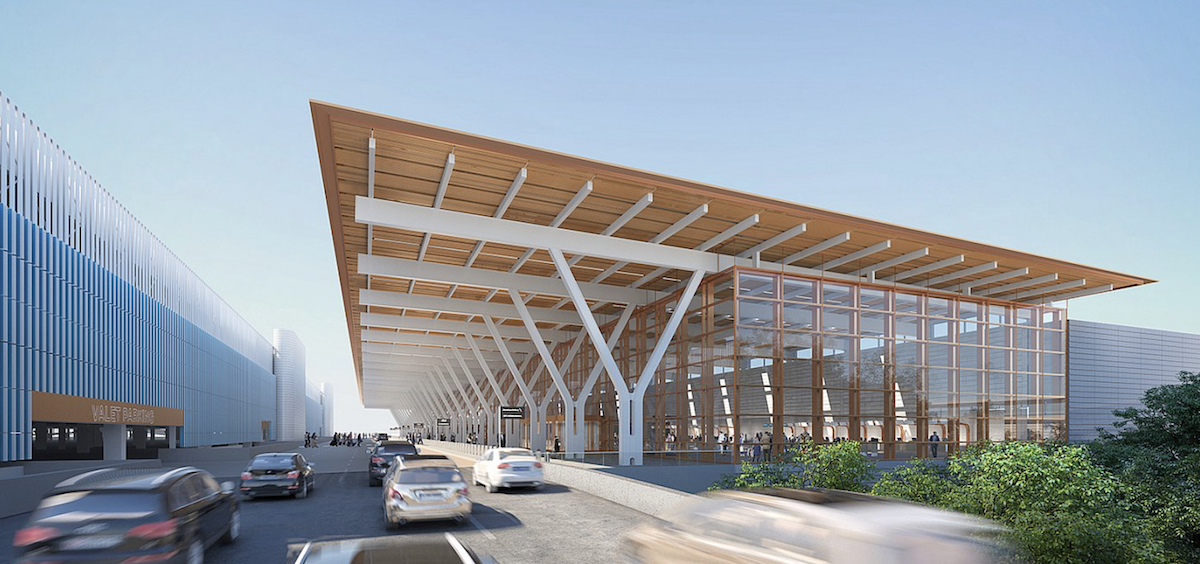 KC International Airport Terminal overhang