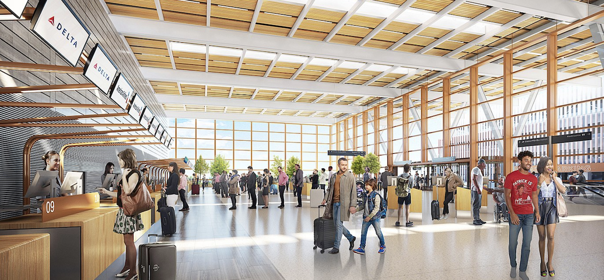 KC International Airport Terminal ticketing counters