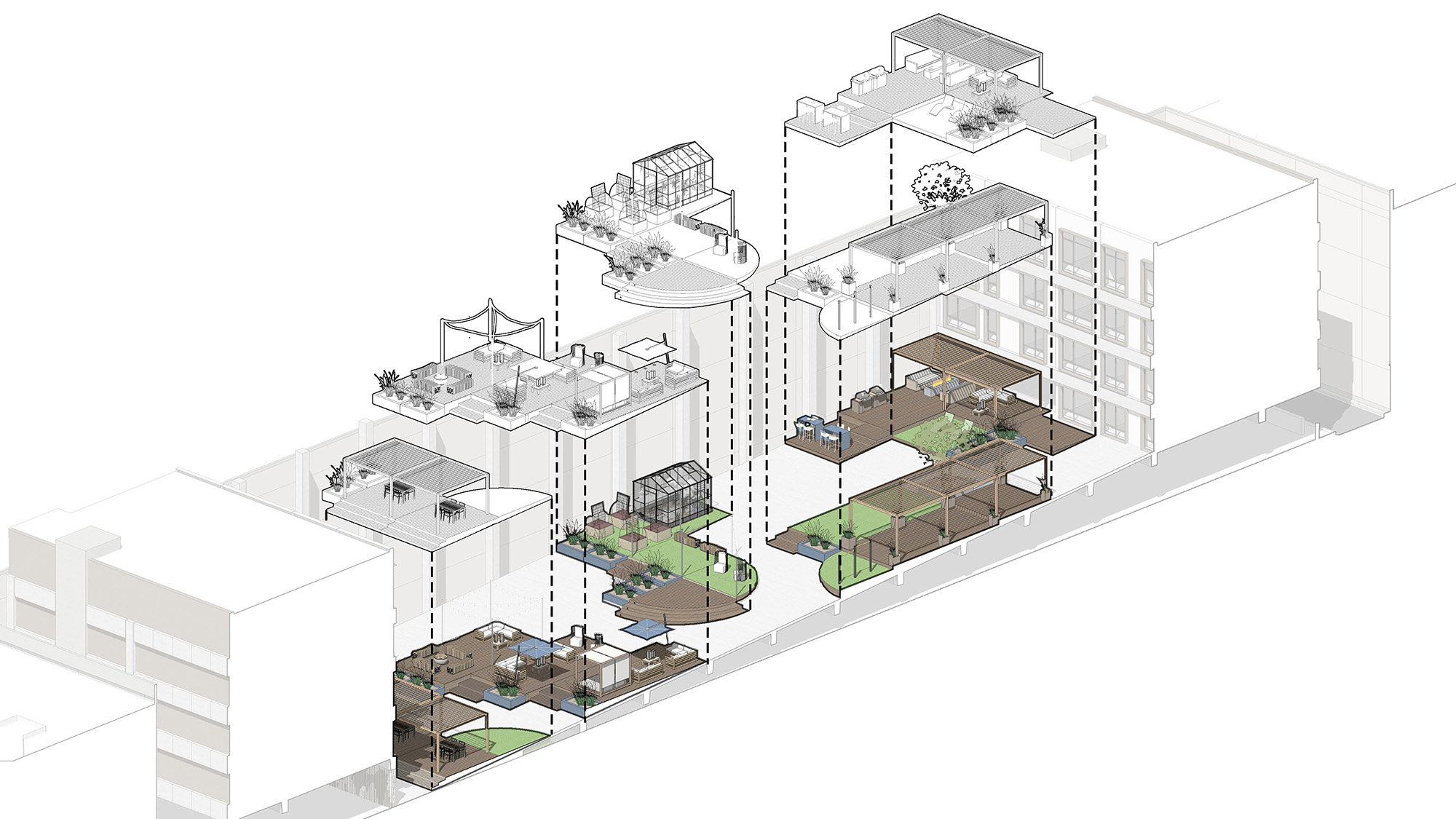 Park House 2.0 amenity breakdown drawing