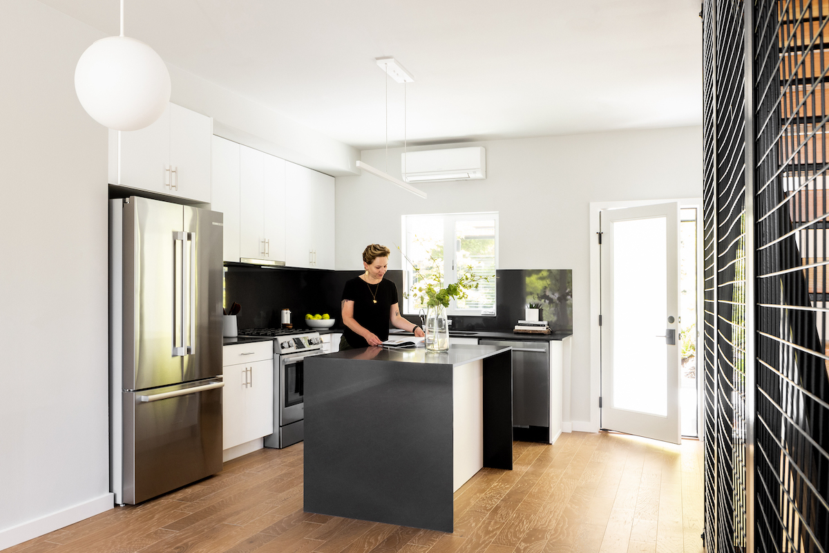 Kitchen in first-floor townhome.