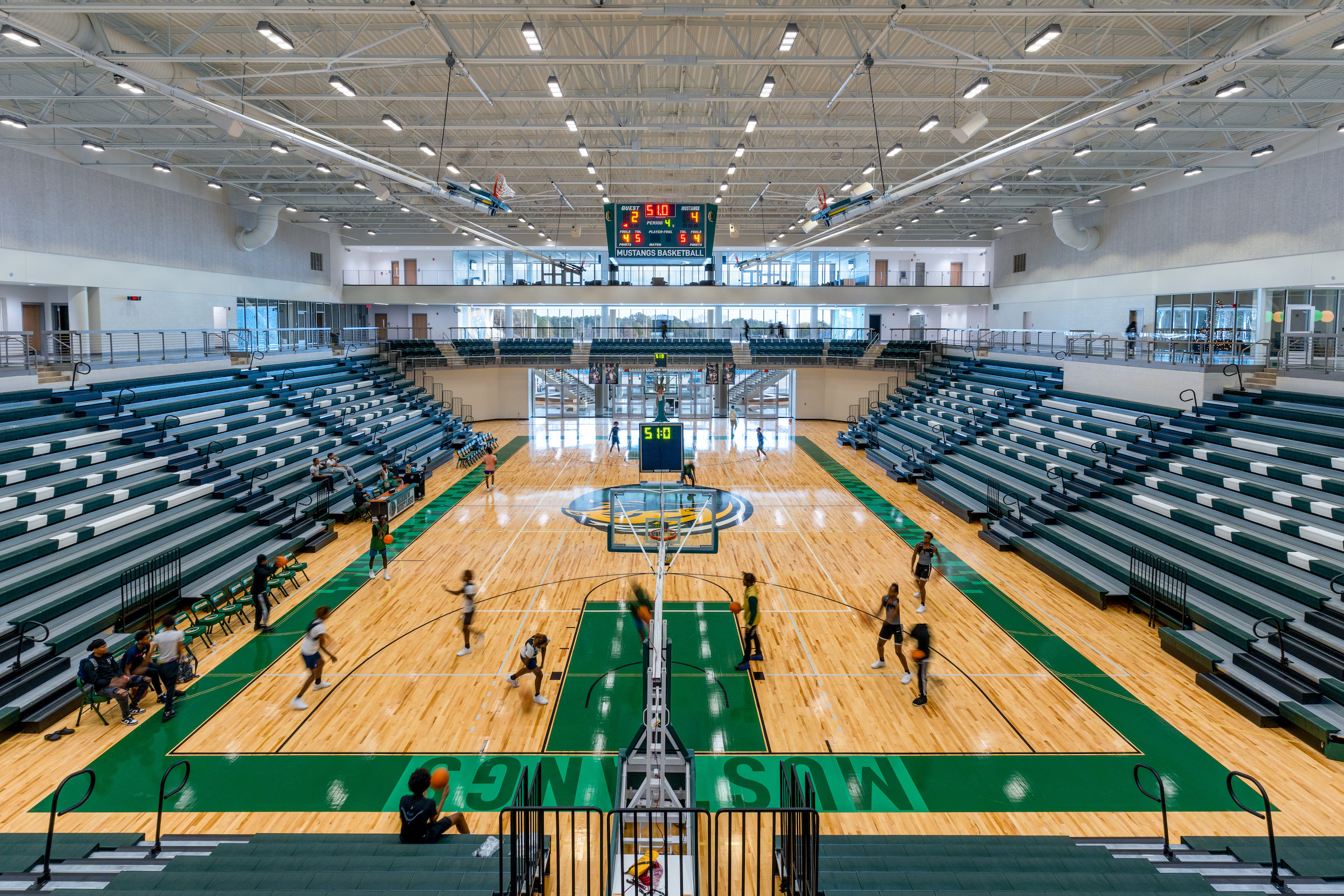 Morrow High School Basketball Court by Perkins and Will