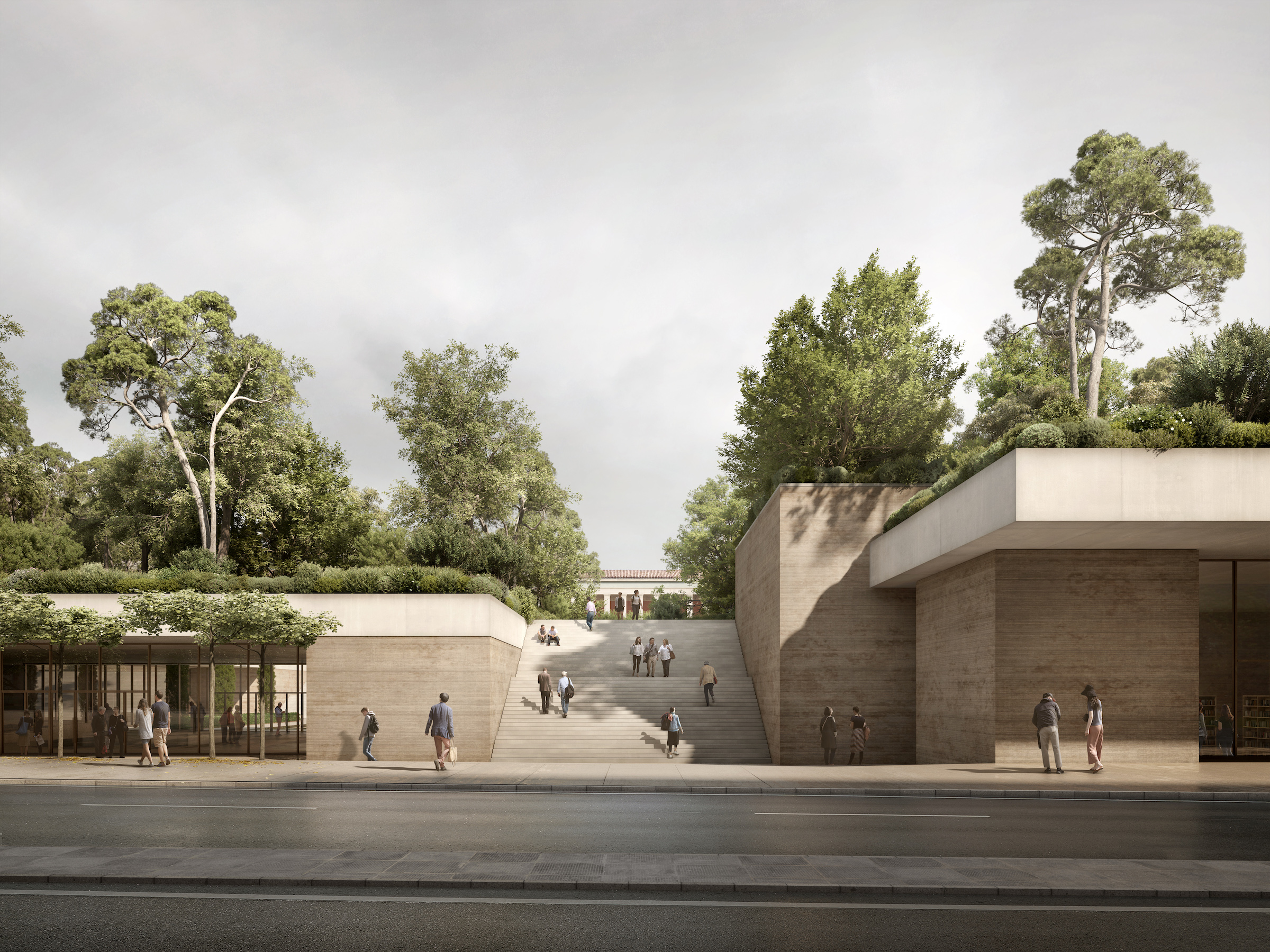 National Archaeological Museum Athens Entrance and access to the park © Filippo Bolognese Images