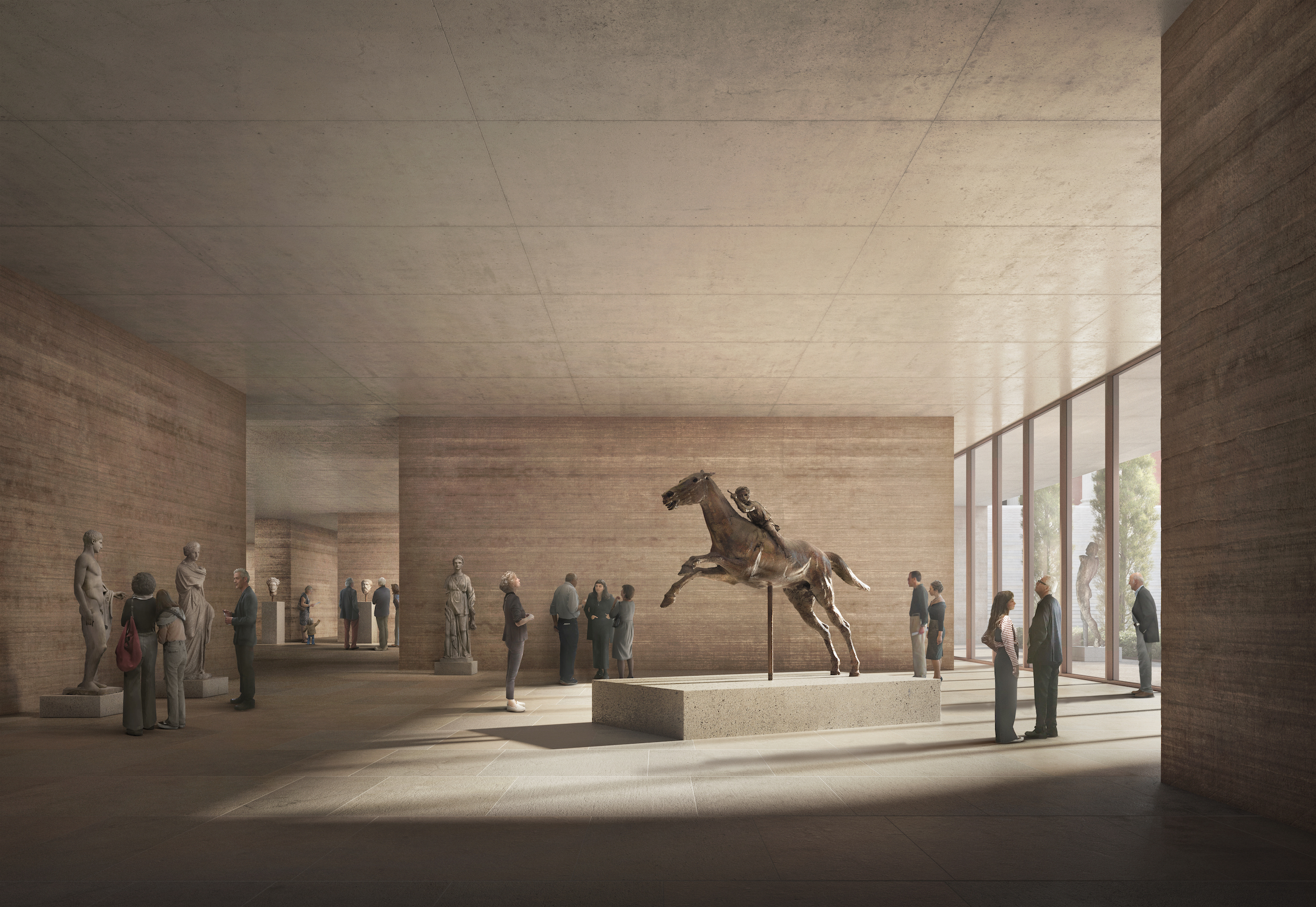 National Archaeological Museum Athens Flowing exhibition space with diagonal views © Filippo Bolognese Images