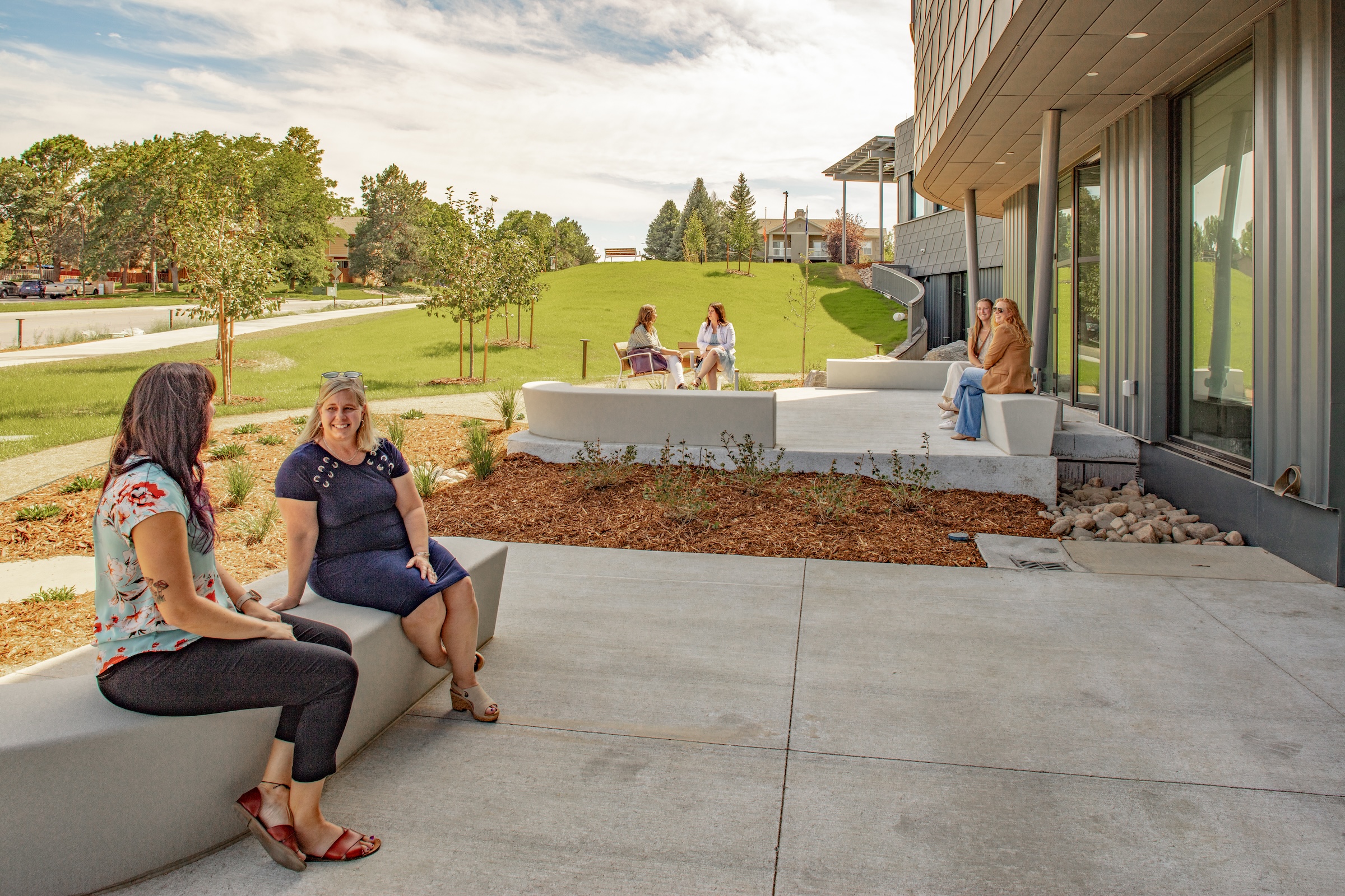 Northglenn, a Denver suburb, opens a net zero, all-electric city hall with a mass timber structure. Photo courtesy City of Northglenn