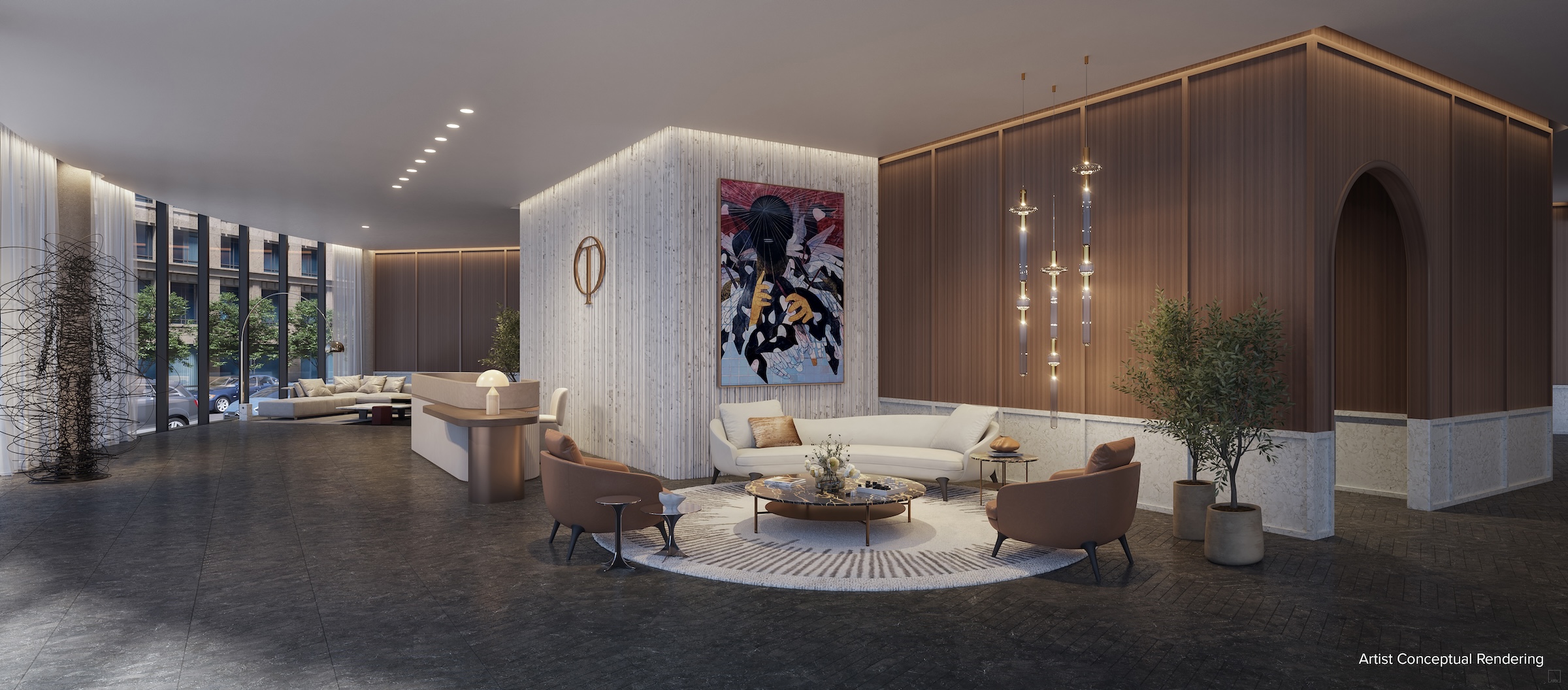 Miami's One Twenty Brickell Residences condo tower provides deeded office unit for every buyer. Rendering ARX Creative