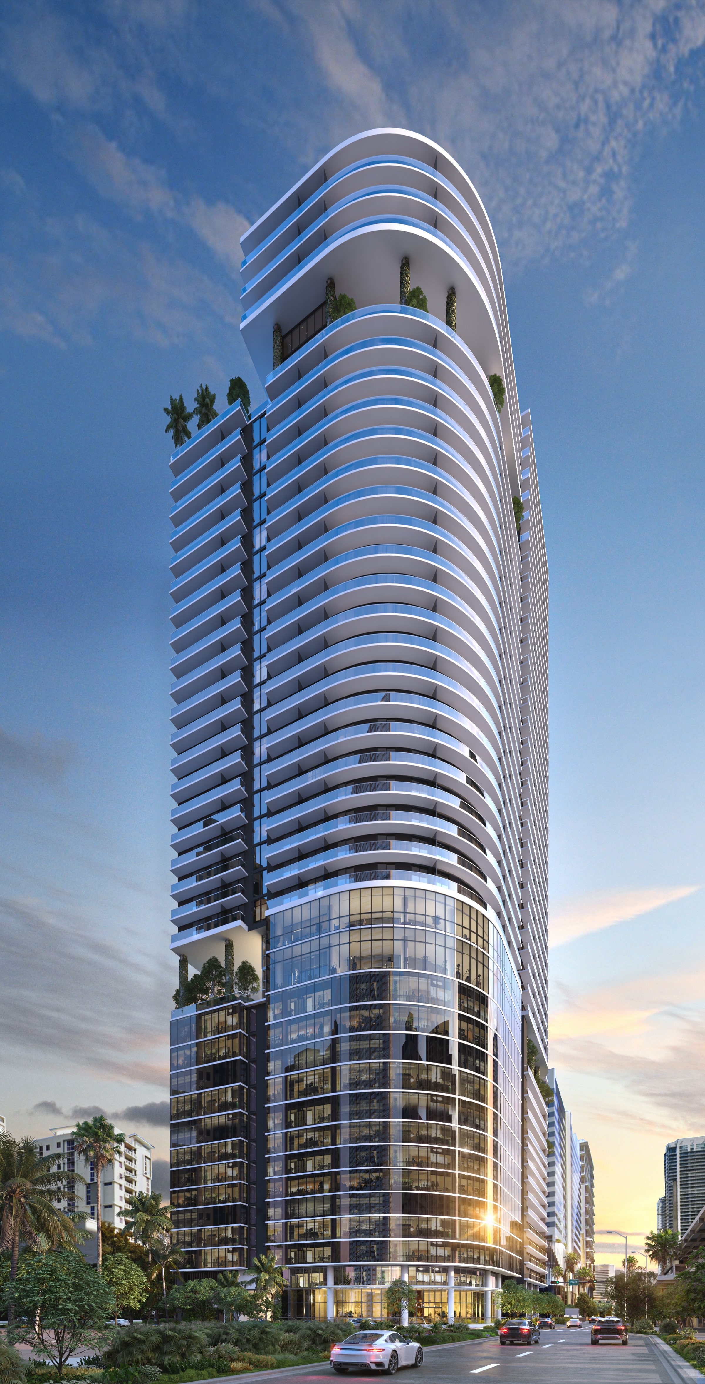 Miami's One Twenty Brickell Residences condo tower provides deeded office unit for every buyer. Rendering ARX Creative