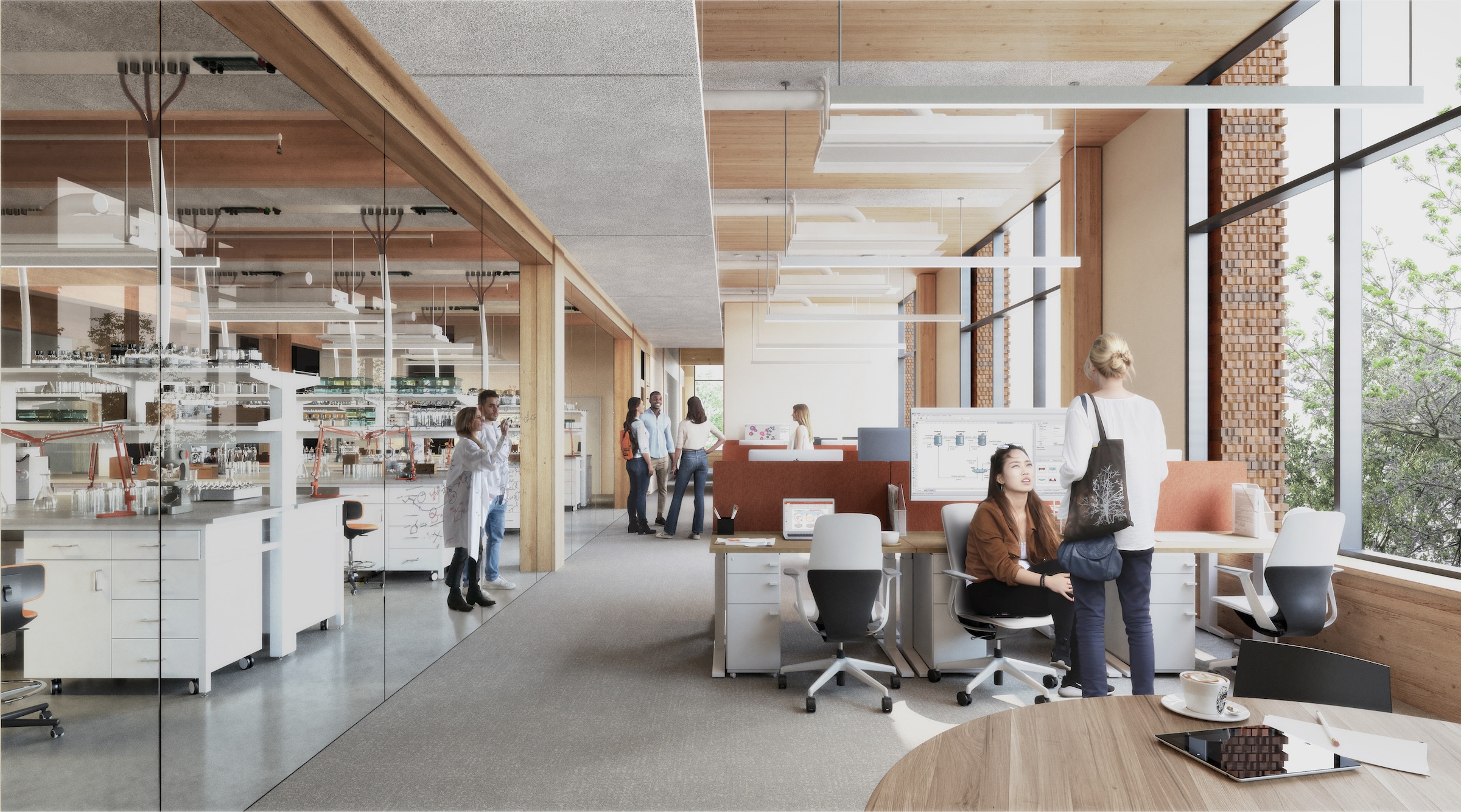 Jen-Hsun Huang and Lori Mills Huang Collaborative Innovation Complex at Oregon State University aims to be the first all-mass-timber lab meeting rigorous vibration criteria, design by ZGF