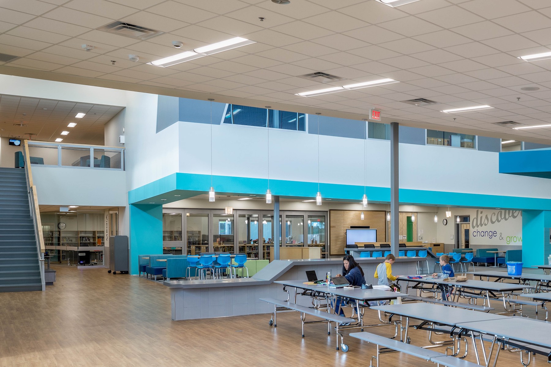 The “living room” at Prairie View PK-8 school.