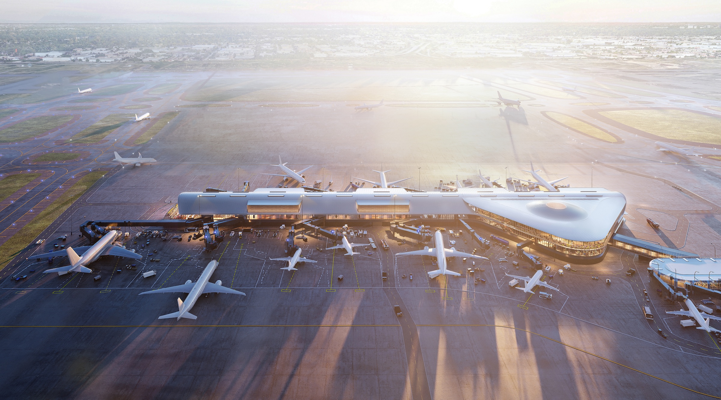 SOM unveils ‘branching structural’ design for new Satellite Concourse 1 at O’Hare Airport