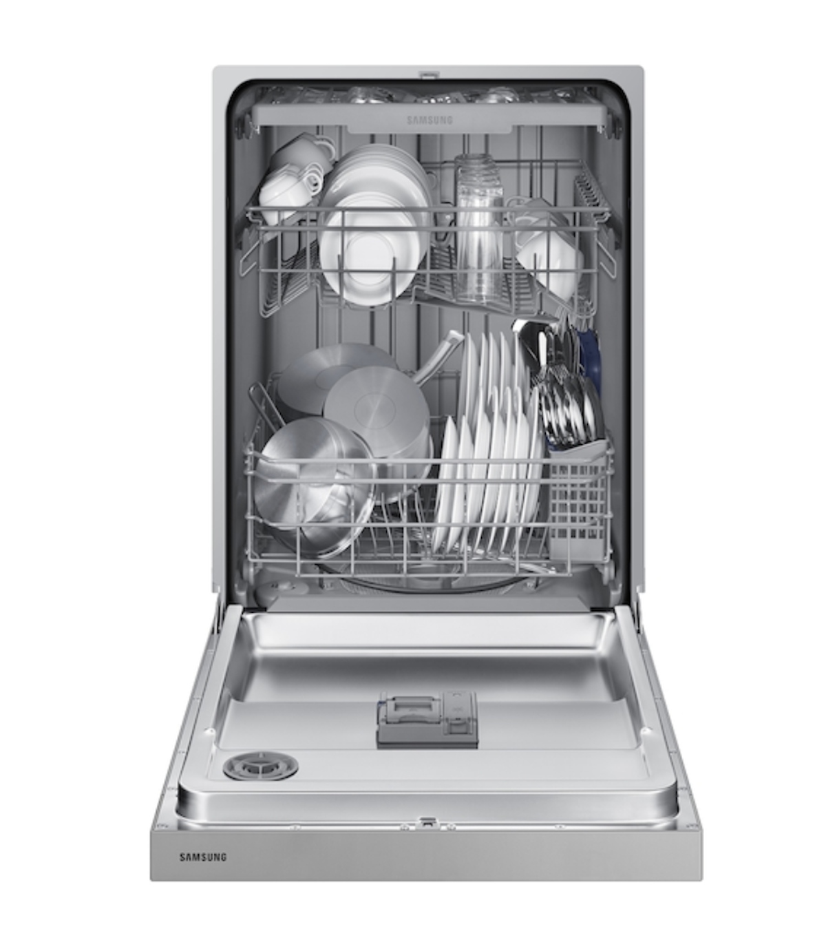 Samsung Front Control 51 dBA Dishwasher with Hybrid Interior in Stainless Steel